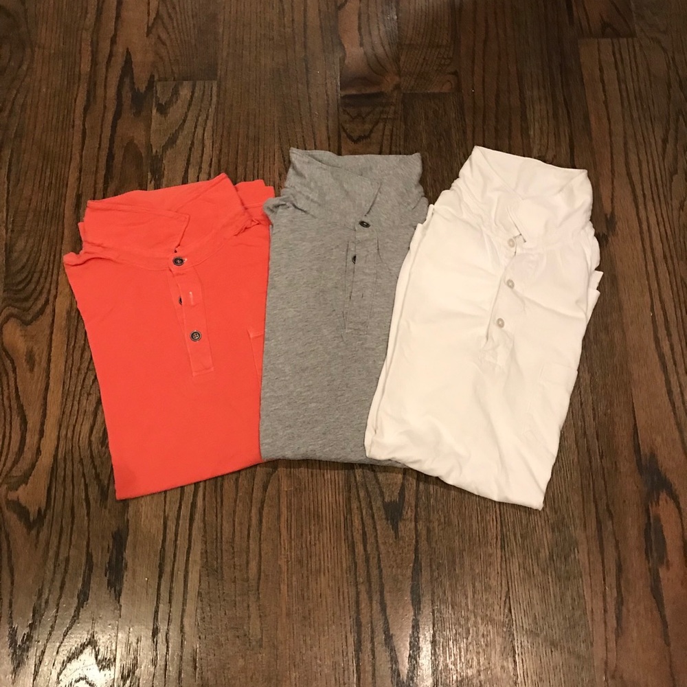 Bundle of 3 cotton short sleeve polo shirts